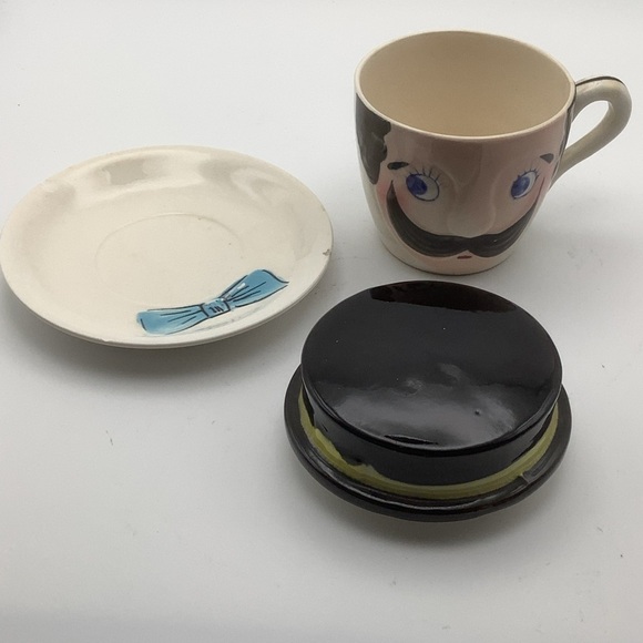 Vintage  Hand Painted Three Piece Pop Mug - Picture 5 of 16